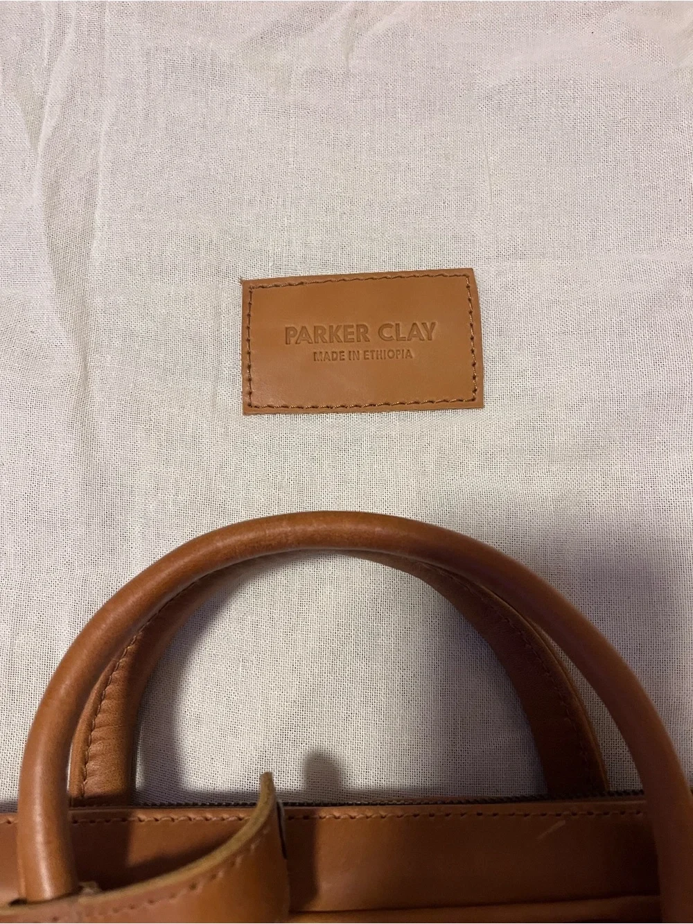 Parker Clay Brentwood Leather Briefcase w/ leather folio